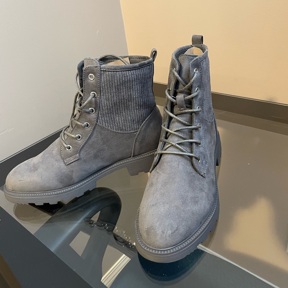 Grey booties